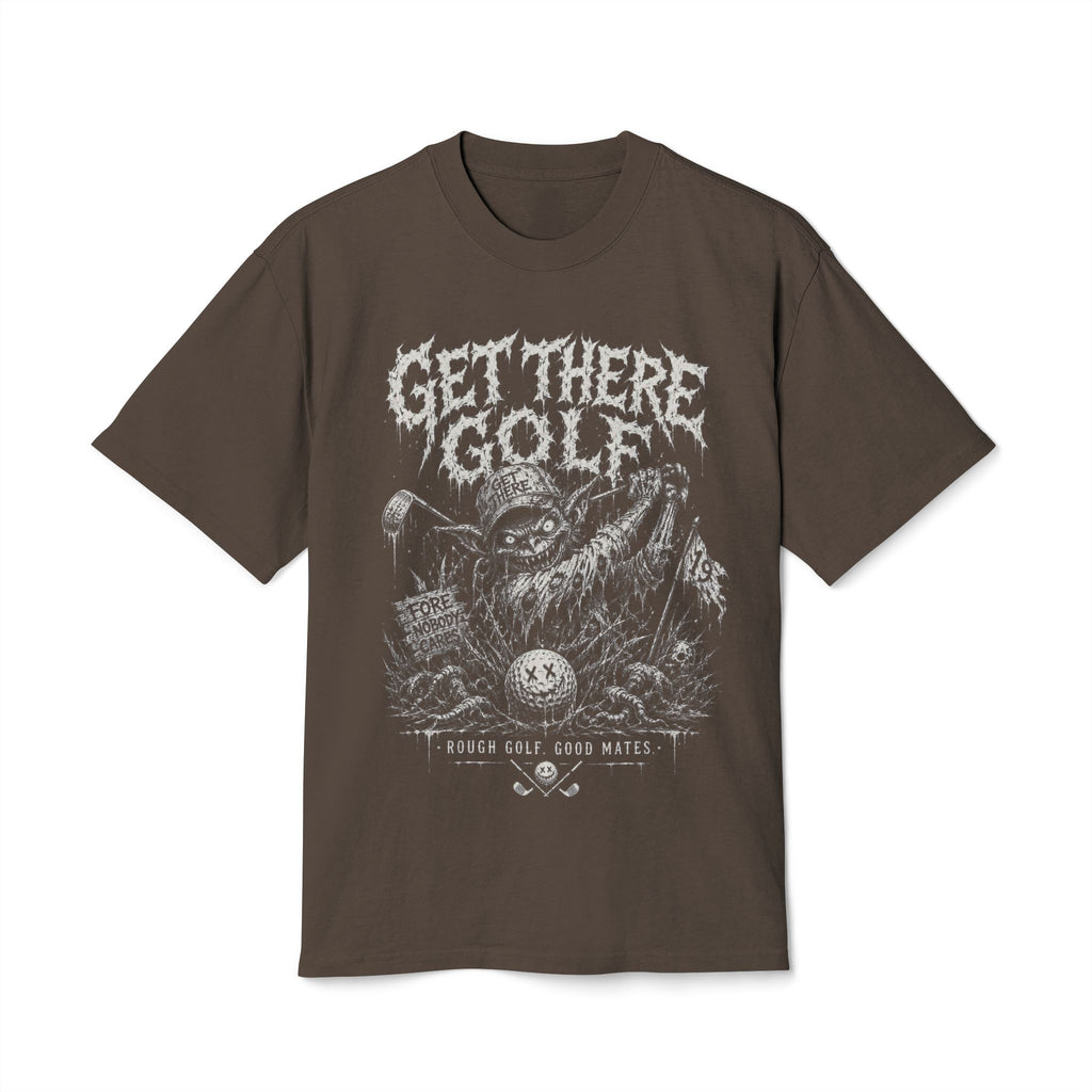 Get There Golf Graphic Tee — Vintage Skull & Clubs Golf Shirt