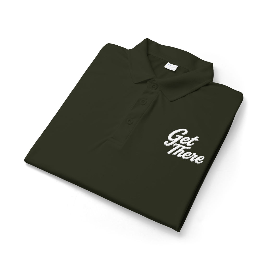 Get There Polo Shirt - Motivational Embroidered Chest Logo