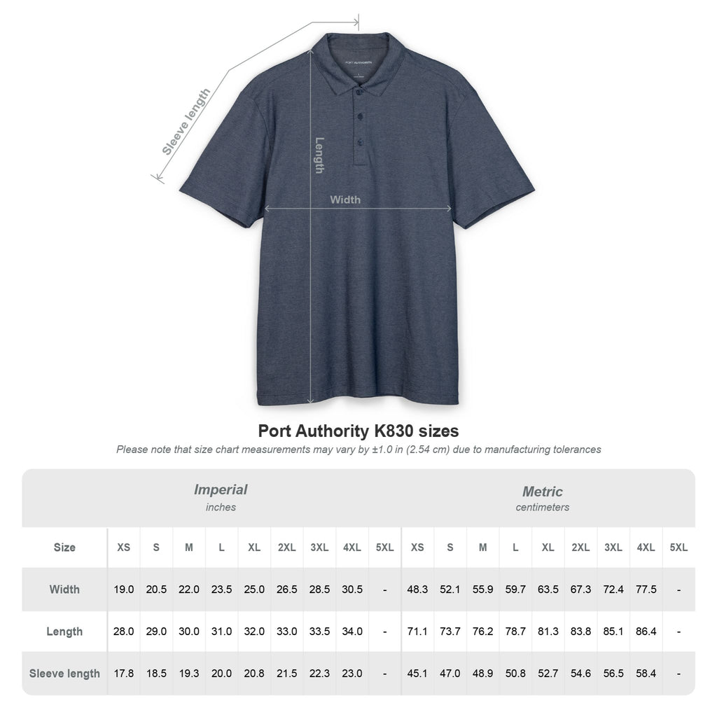 Get There Polo Shirt — Green Circle Logo Embroidered Port Authority Pique