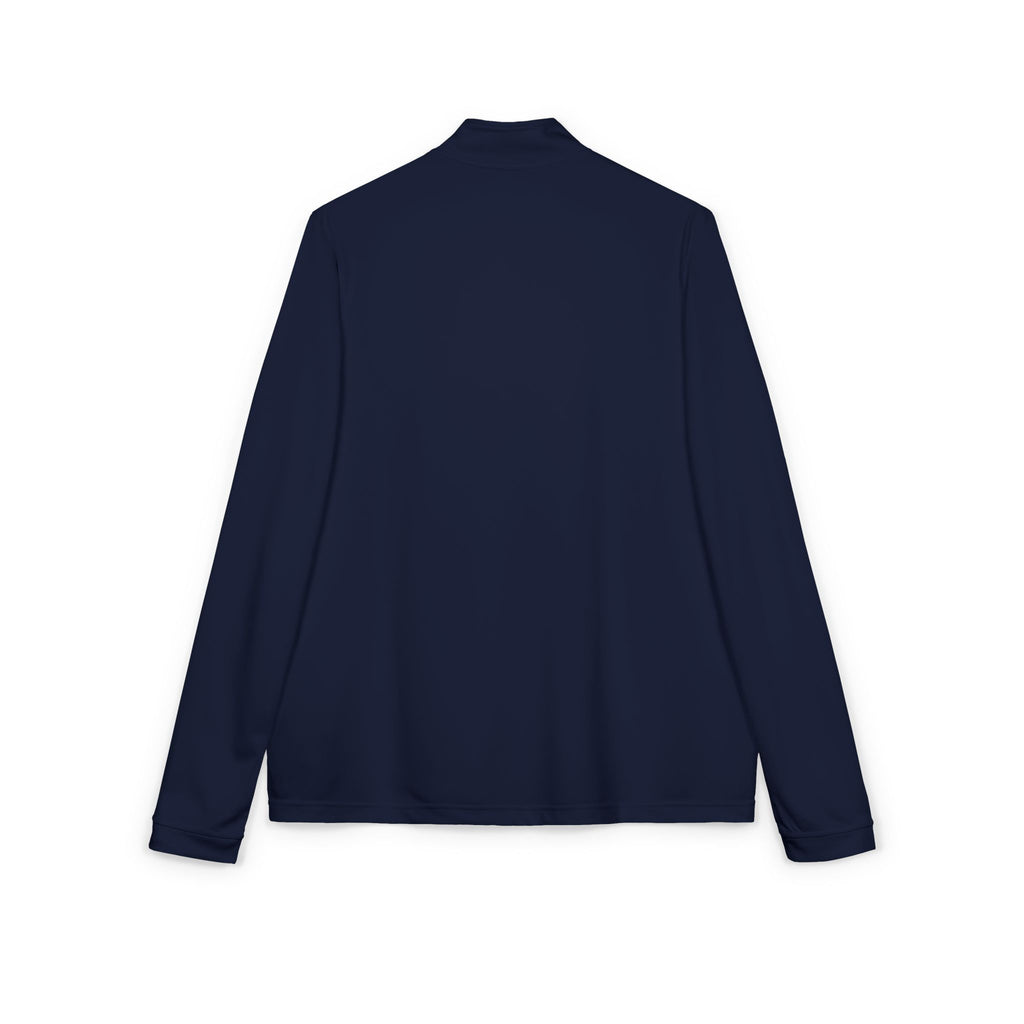Embroidered Quarter-Zip Pullover — Green Crest Logo