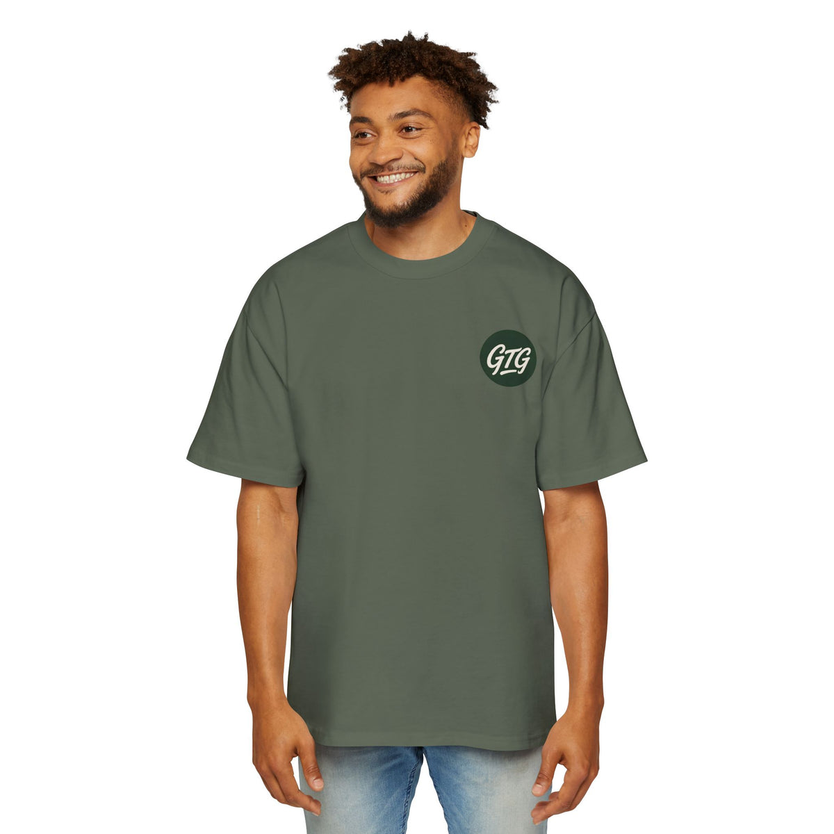 Men's Oversized Golf Tee — Heavyweight Relaxed Fit with GTG Logo