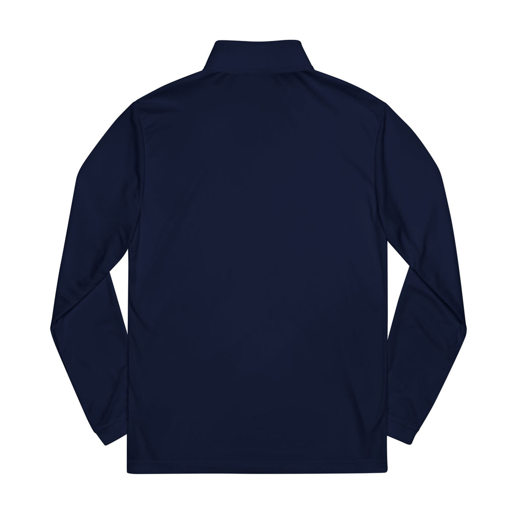 Embroidered Quarter-Zip Pullover — Green Crest Logo