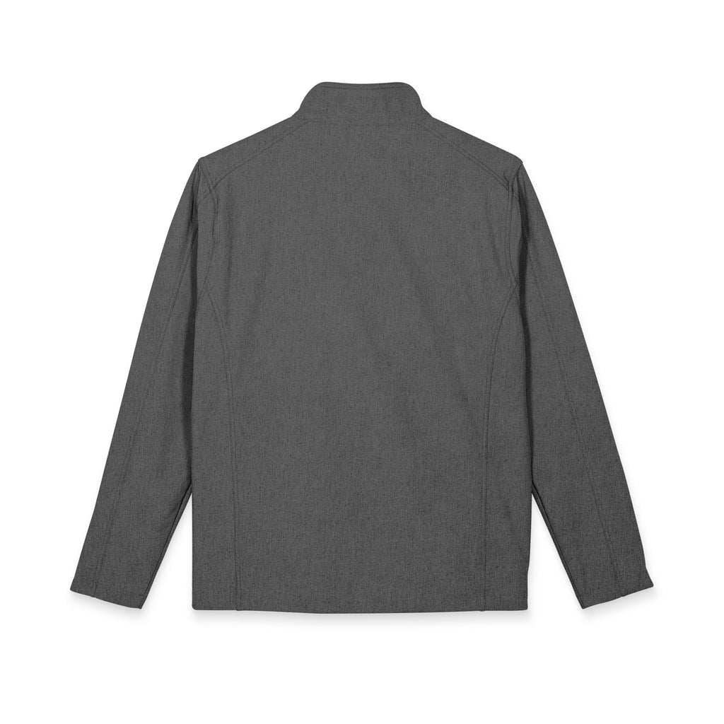 Men's Embroidered Soft Shell Jacket – 'Get There' Logo, Holiday Green Crest