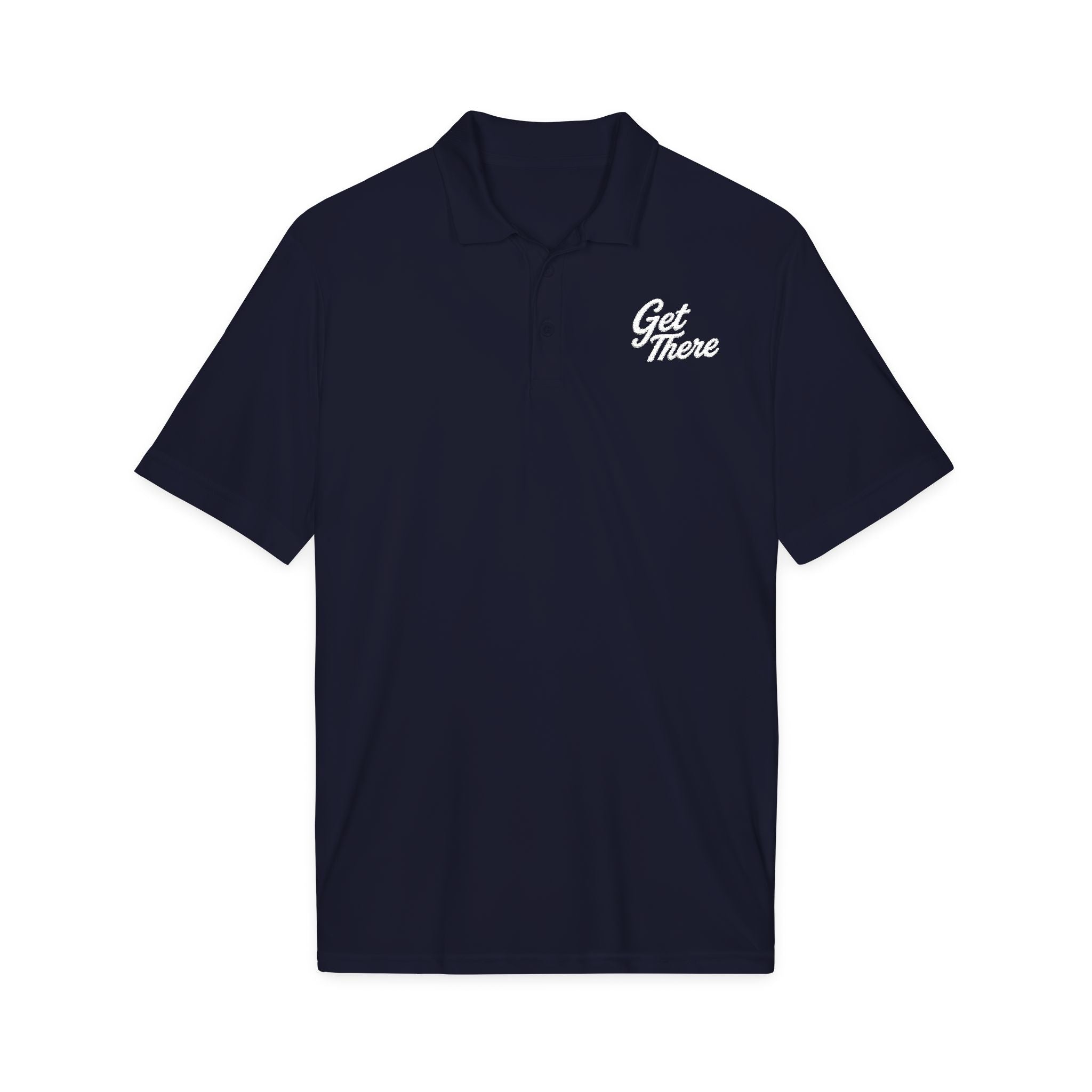 Get There Polo Shirt - Motivational Embroidered Chest Logo