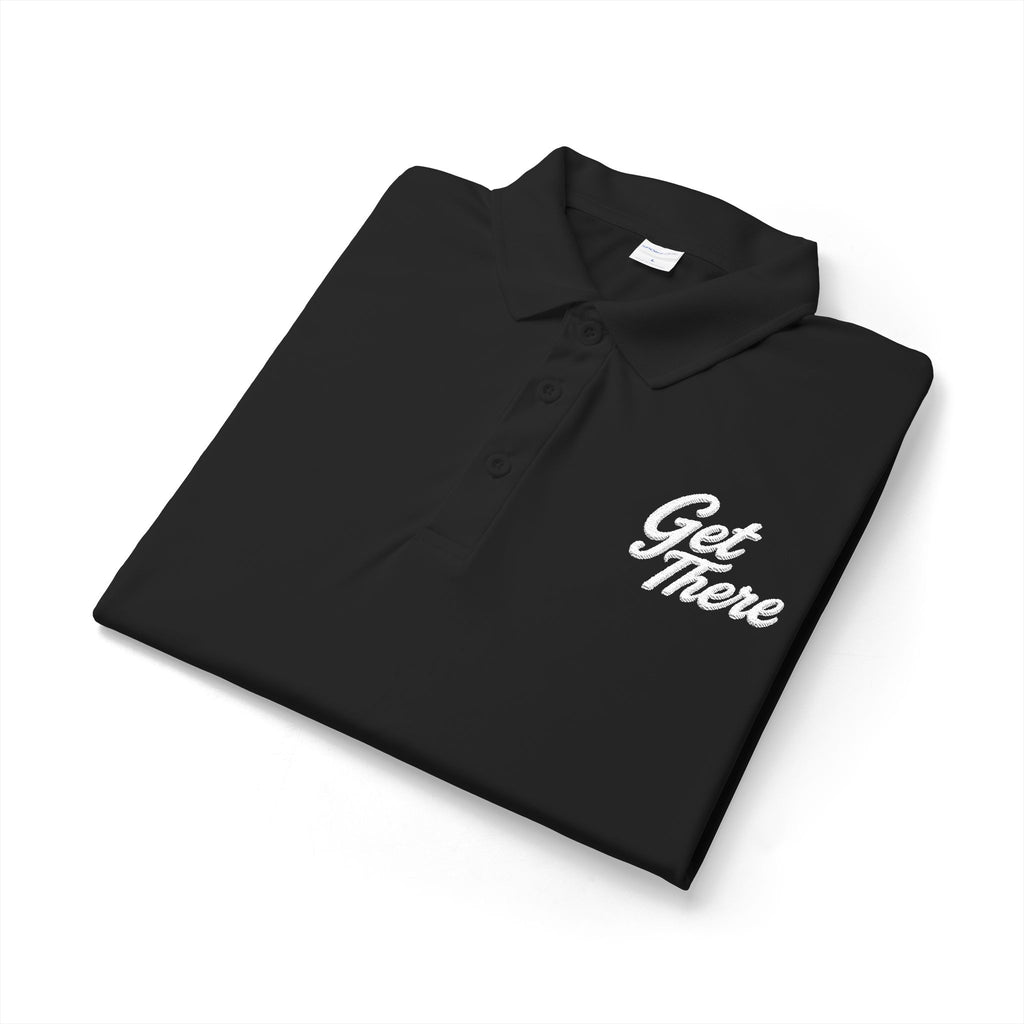 Get There Polo Shirt - Motivational Embroidered Chest Logo
