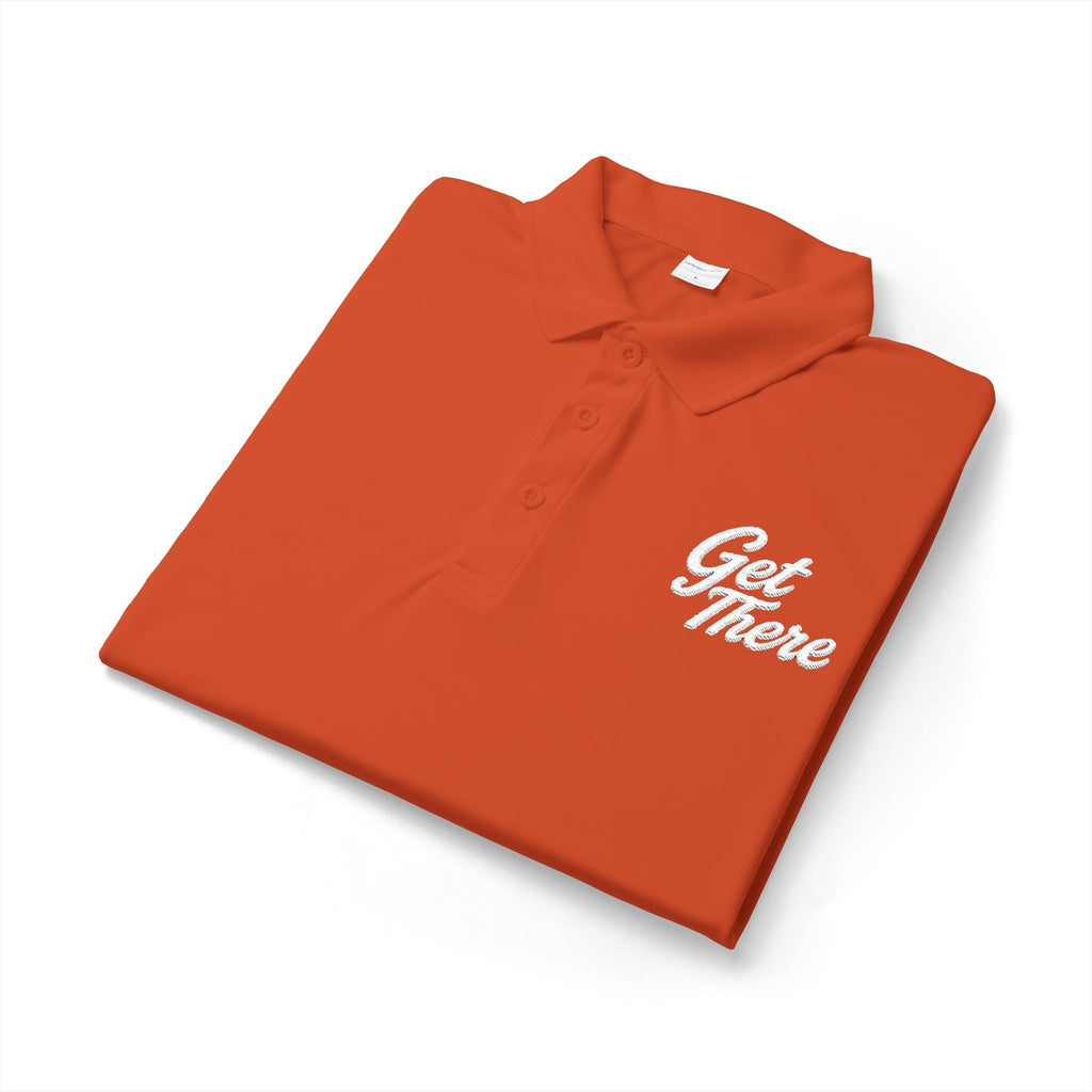 Get There Polo Shirt - Motivational Embroidered Chest Logo