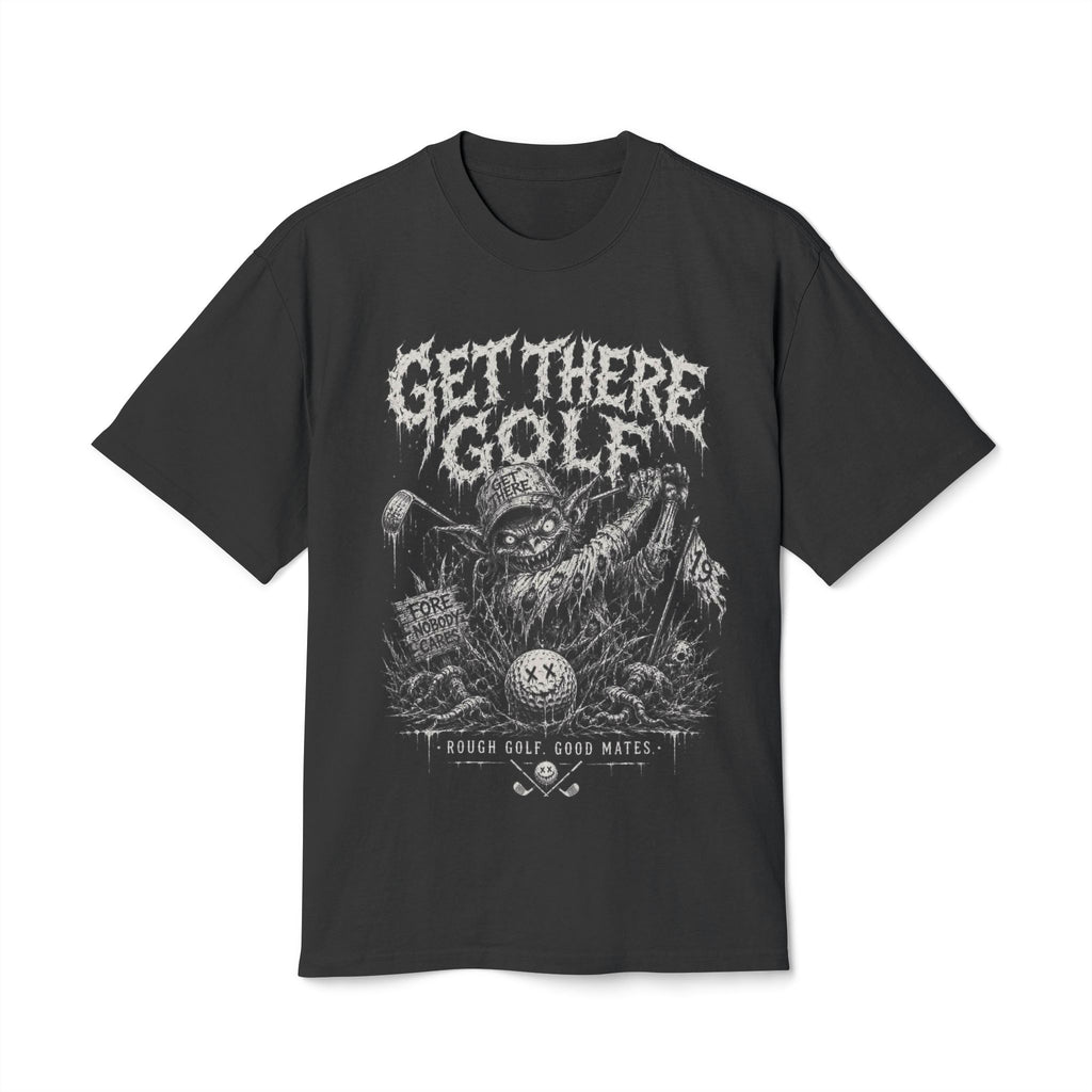 Get There Golf Graphic Tee — Vintage Skull & Clubs Golf Shirt