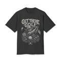 Get There Golf Graphic Tee — Vintage Skull & Clubs Golf Shirt