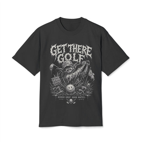 Get There Golf Graphic Tee — Vintage Skull & Clubs Golf Shirt