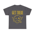 Get There Goblin Graphic Tee — Funny Vintage-Style Yellow Print T-Shirt