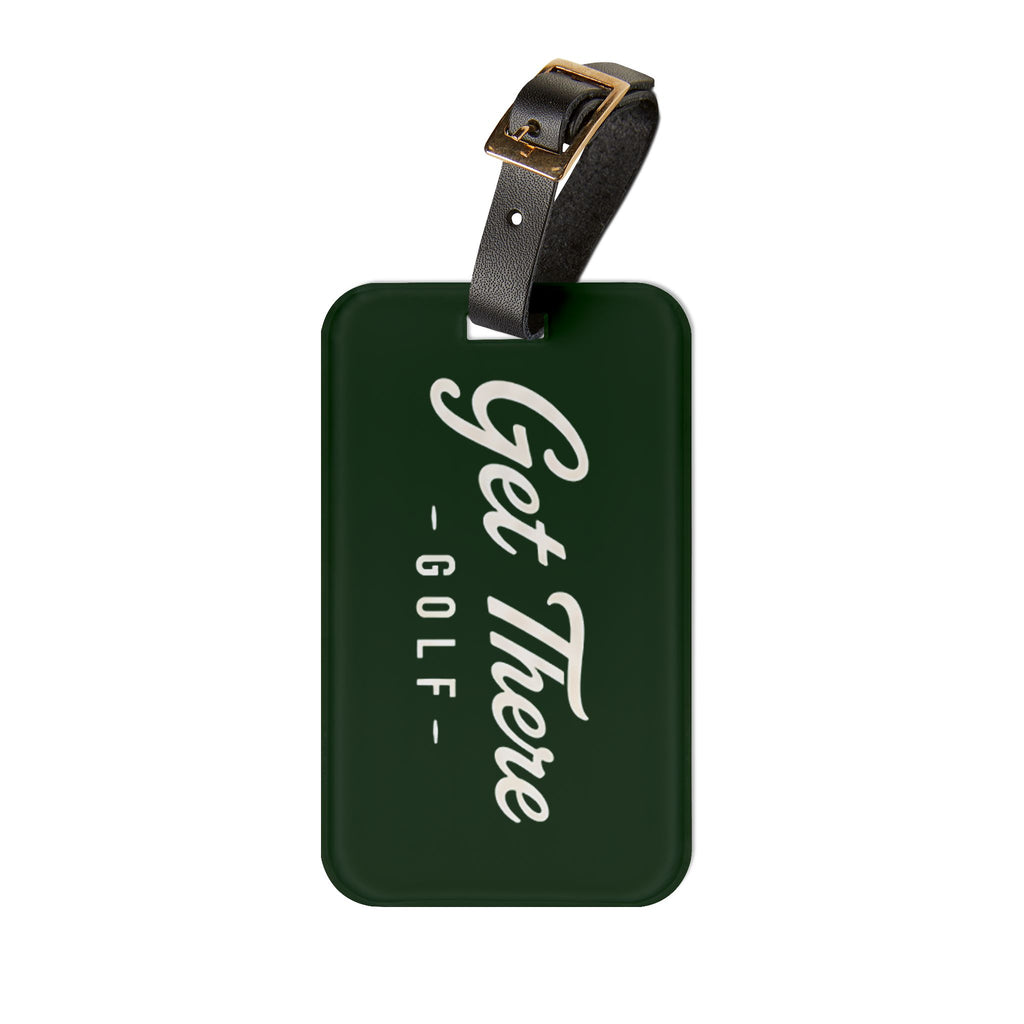 Get There Golf Luggage Tag — Green Travel Bag Identifier for Golfers