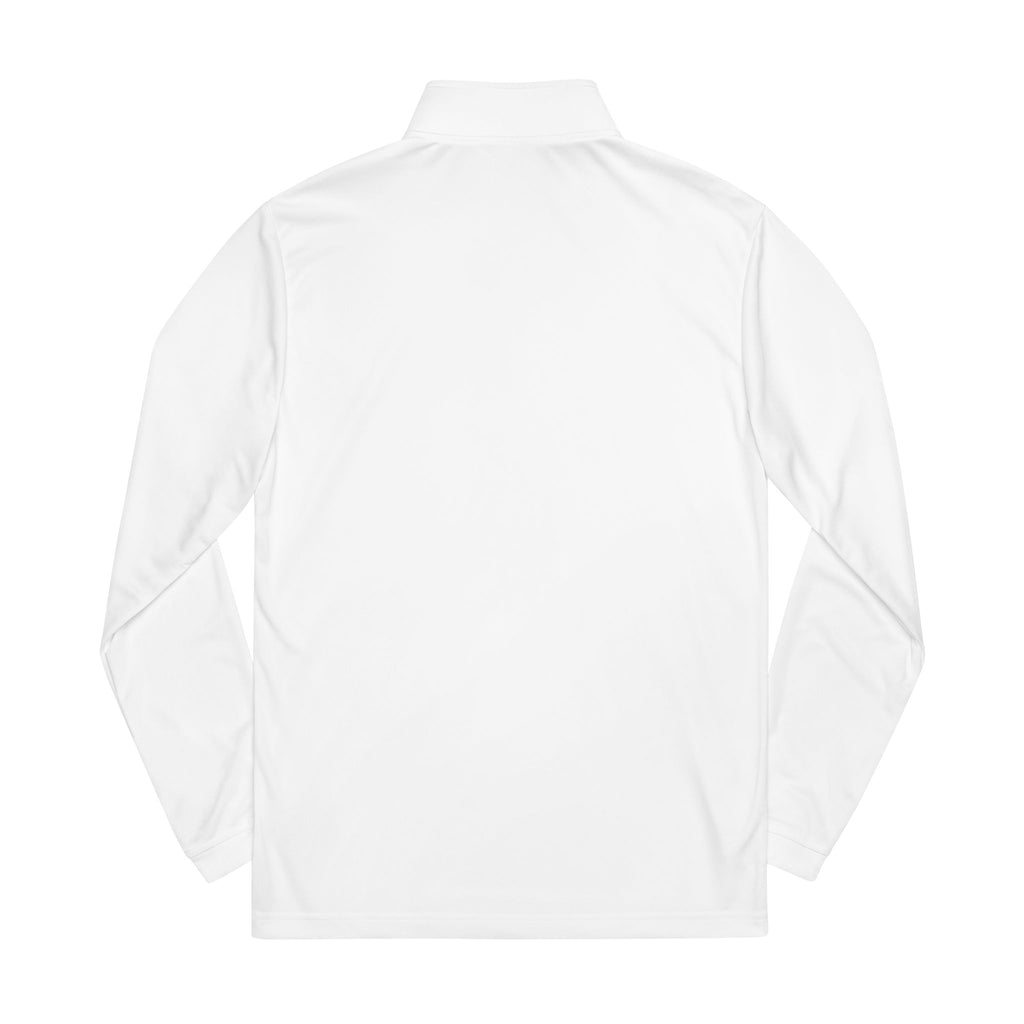 Embroidered Quarter-Zip Pullover — Green Crest Logo