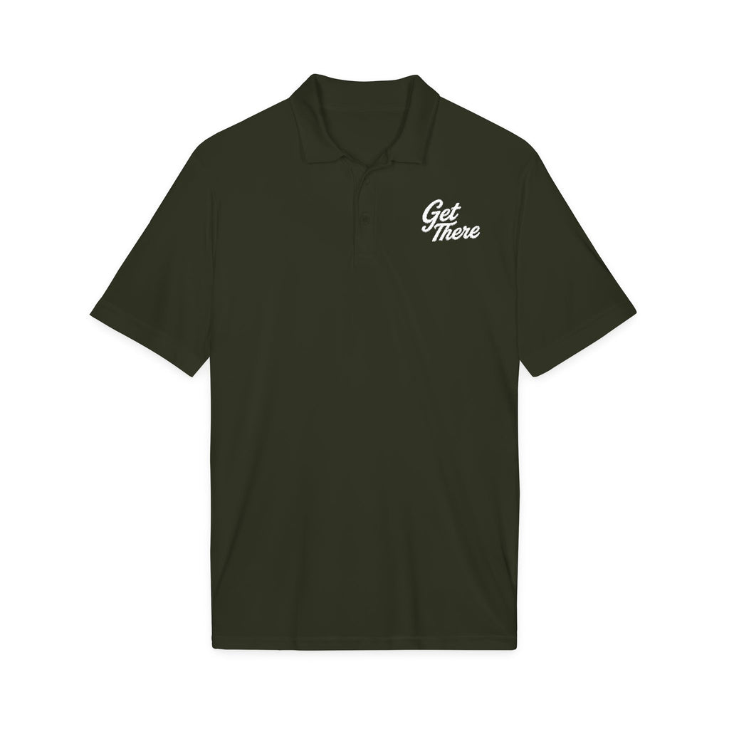 Get There Polo Shirt - Motivational Embroidered Chest Logo