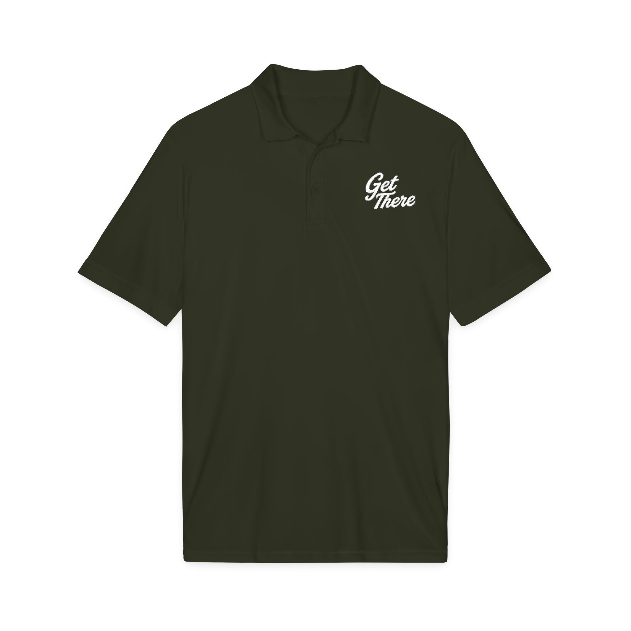 Get There Polo Shirt - Motivational Embroidered Chest Logo