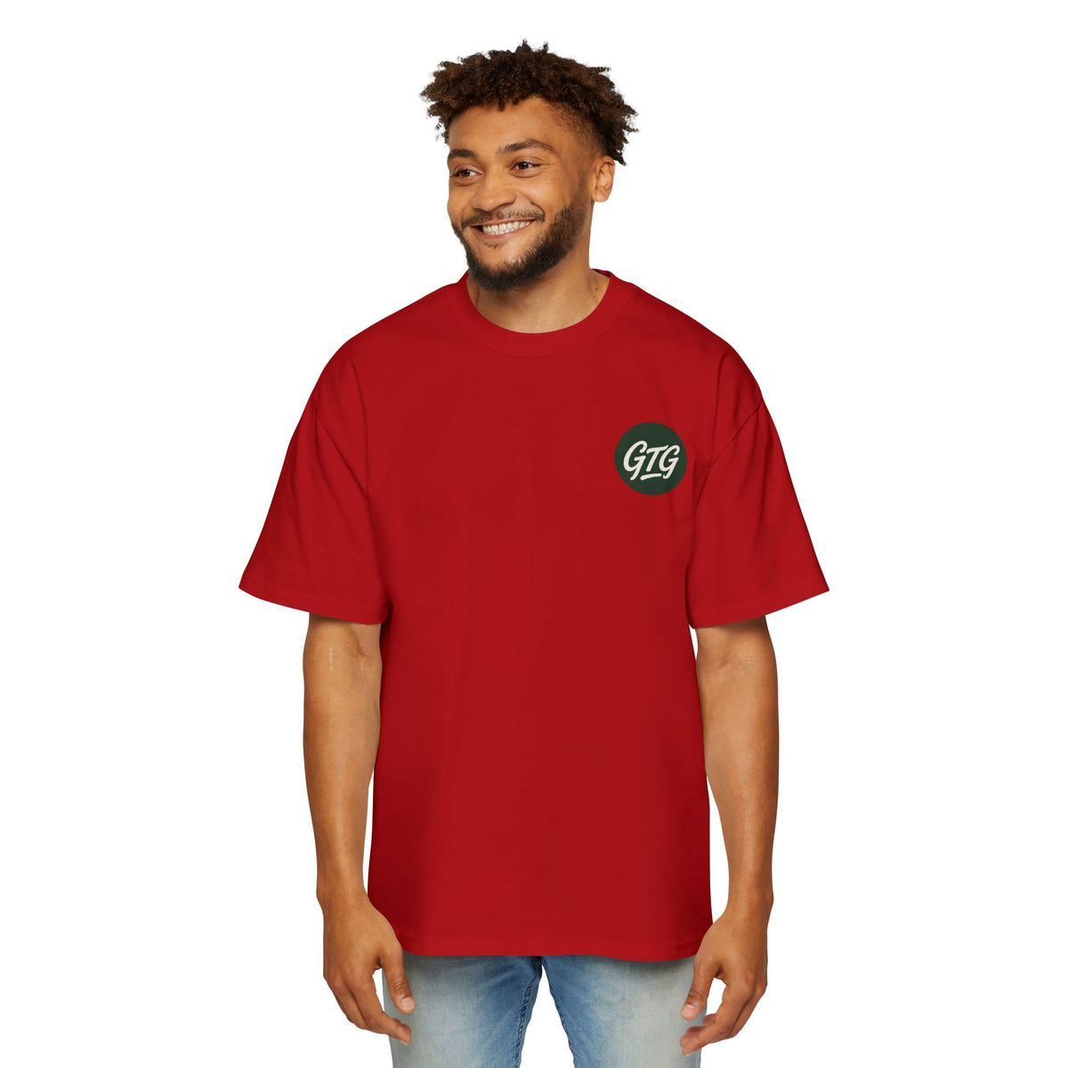 Men's Oversized Golf Tee — Heavyweight Relaxed Fit with GTG Logo