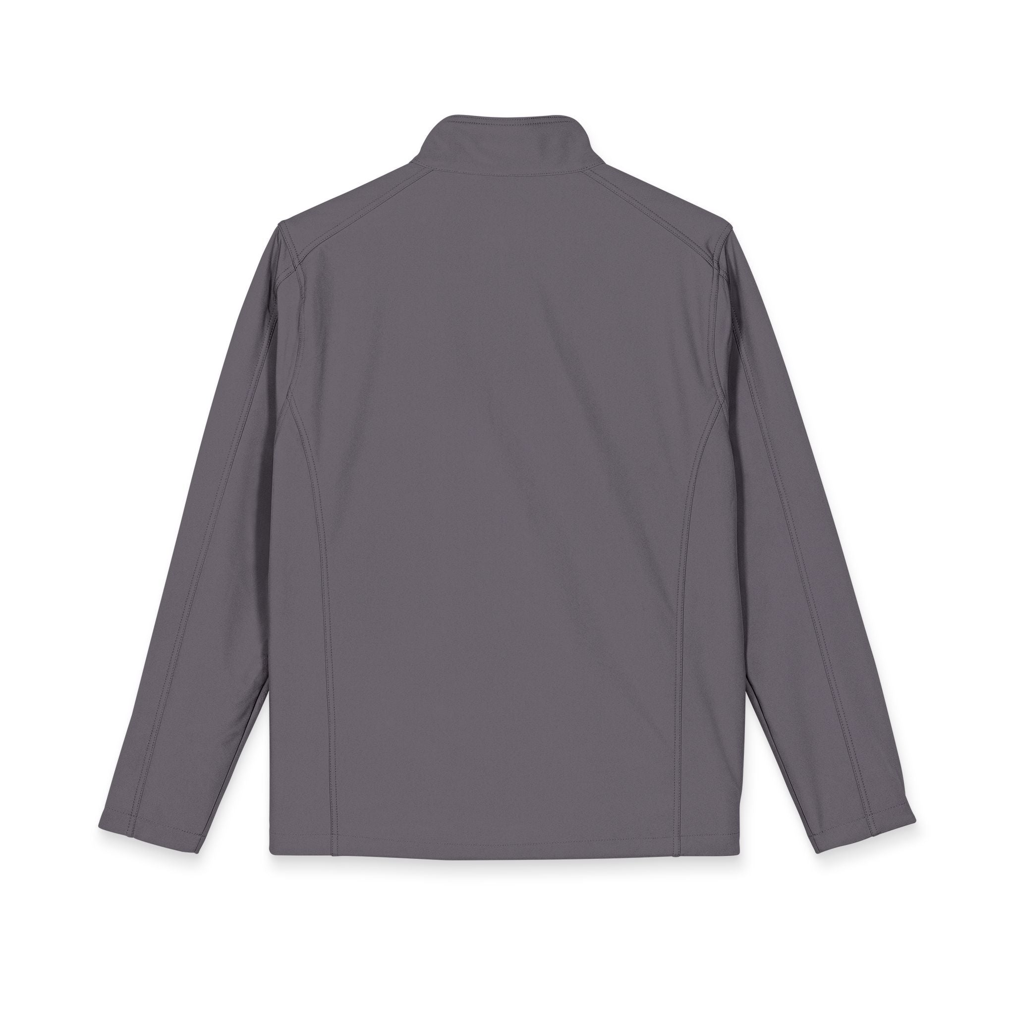Men's Embroidered Soft Shell Jacket – 'Get There' Logo, Holiday Green Crest
